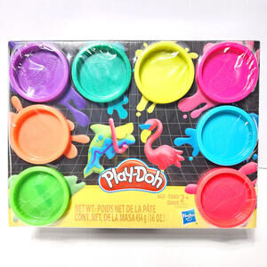Play-Doh 8-Pack Neon Non-Toxic Modeling Compound w/ 8 Colors Sealed